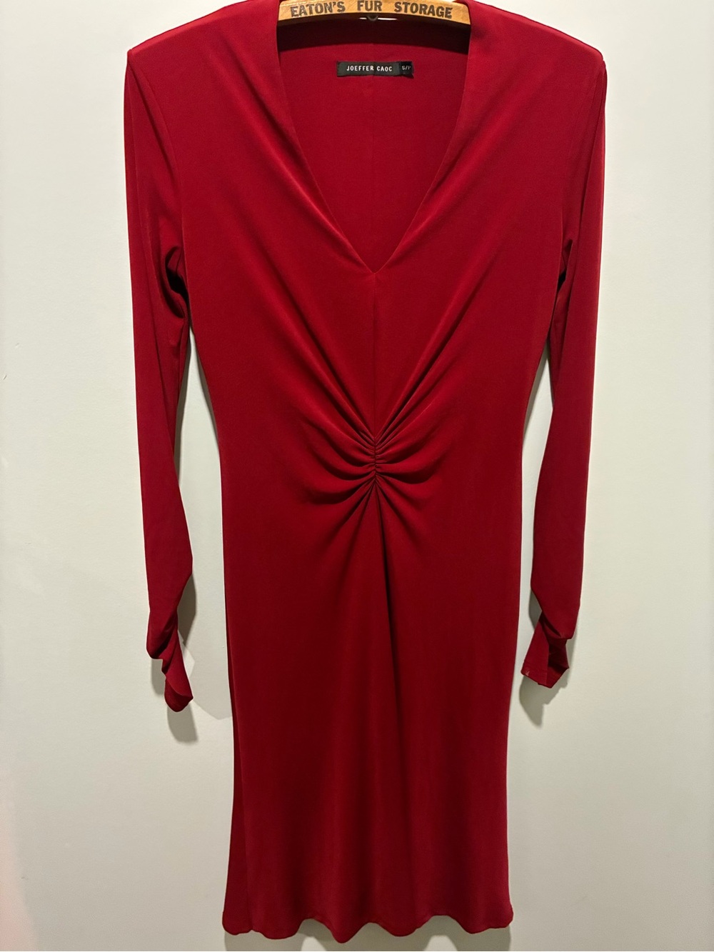 Joeffer Caoc Red Stretch Midi Dress Size Small